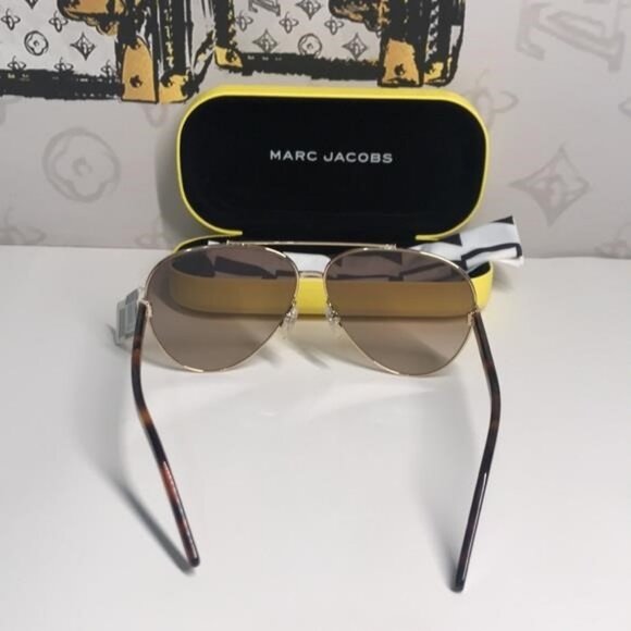 New Authentic Marc Jacobs MARC 522/S Sunglasses – Gold Havana / Brown Gradient - Picture 11 of 13